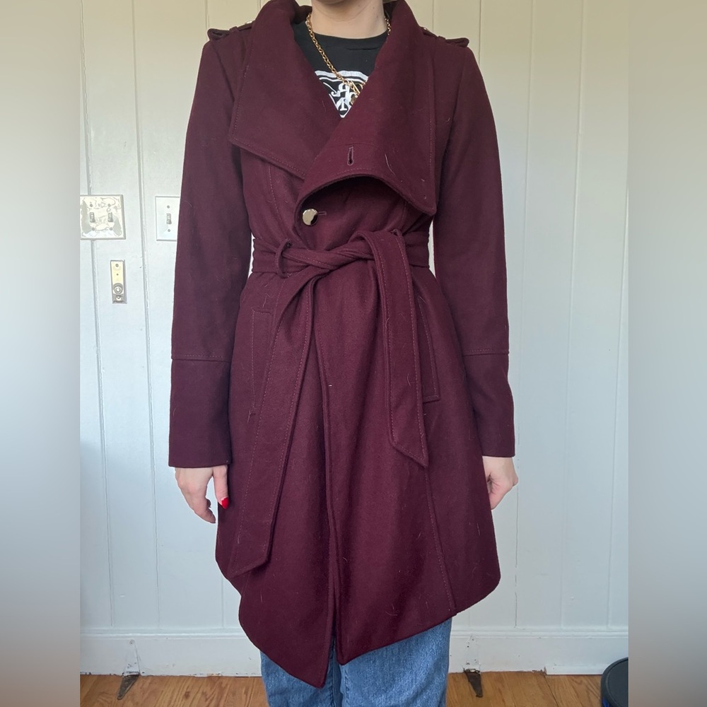 Guess purple felt coat